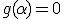 g(\alpha)=0