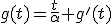 g(t)=\frac{t}{\alpha} g'(t)