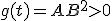 g(t)=AB^2>0
