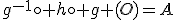 g^{-1}\circ h\circ g (O)=A