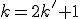 k=2k'+1