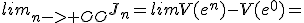 lim_{n->+OO}J_n=limV(e^n)-V(e^0)=