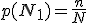 p(N_1) = \frac{n}{N}
