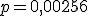 p=0,00256