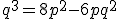 q^3=8p^2-6pq^2