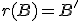 r(B)=B'