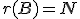 r(B)=N