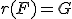 r(F)=G