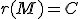 r(M)=C