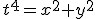 t^4=x^2+y^2