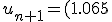 u_{n+1}=(1.065)^n u_0