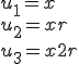 u_1 = x \\  u_2 = x+r \\  u_3 = x+2r