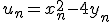 u_n=x_n^2-4y_n