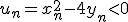 u_n=x_n^2-4y_n<0
