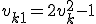 v_{k+1} = 2v_k^2 - 1