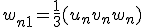 w_{n+1} = \frac{1}{3}(u_n + v_n + w_n)