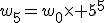 w_5=w_0\times 5^5