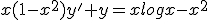 x(1-x^2)y'+y=xlogx-x^2