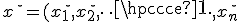 x^\star = (x_1^\star, x_2^\star, \cdots, x_n^\star)