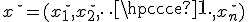 x^\star = (x_1^\star, x_2^\star, \cdots, x_n^\star)