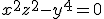 x^2 + z^2 -y^4 =0