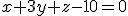 x+3y+z-10=0