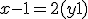 x-1 = 2(y+1)