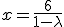 x=\frac{6}{1-\lambda}