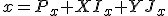 x=P_x+XI_x+YJ_x