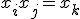 x_ix_j=x_k