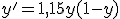 y'=1,15y(1-y)
