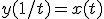 y(1/t)=x(t)