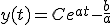 y(t) = C e^{at}-\frac{b}{a}