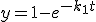 y = 1 - e^{-k_1 t}
