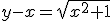 y-x=\sqrt{x^2+1}