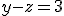 y-z = 3
