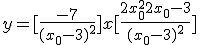 y=[\frac{-7}{(x_0-3)^2}] x + [\frac{2x_0^2+2x_0-3}{(x_0-3)^2}]