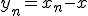 y_n = x_n - x