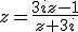 z=\frac{3iz-1}{z+3i}
