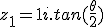 z_1 = 1 + i. tan(\frac{\theta}{2})