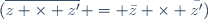 (\overline{z \times z'} = \bar{z} \times \bar{z'})