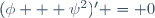 (\phi + \psi^2)' = 0