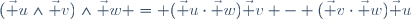 (\vec u\wedge\vec v)\wedge\vec w = (\vec u\cdot\vec w)\vec v - (\vec v\cdot\vec w)\vec u