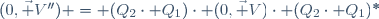 (0,\ \vec V'') = (Q_2\cdot Q_1)\cdot (0,\ \vec V)\cdot (Q_2\cdot Q_1)^*