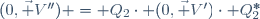 (0,\ \vec V'') = Q_2\cdot (0,\ \vec V')\cdot Q^*_2