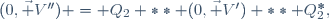 (0,\ \vec V'') = Q_2 ** (0,\ \vec V') ** Q^*_2,