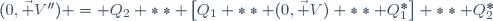 (0,\ \vec V'') = Q_2 ** \left[Q_1 ** (0,\ \vec V) ** Q^*_1\right] ** Q^*_2
