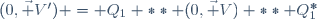 (0,\ \vec V') = Q_1 ** (0,\ \vec V) ** Q^*_1