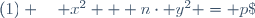 (1) \quad x^2 + n\cdot y^2 = p\;