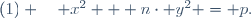 (1) \quad x^2 + n\cdot y^2 = p.